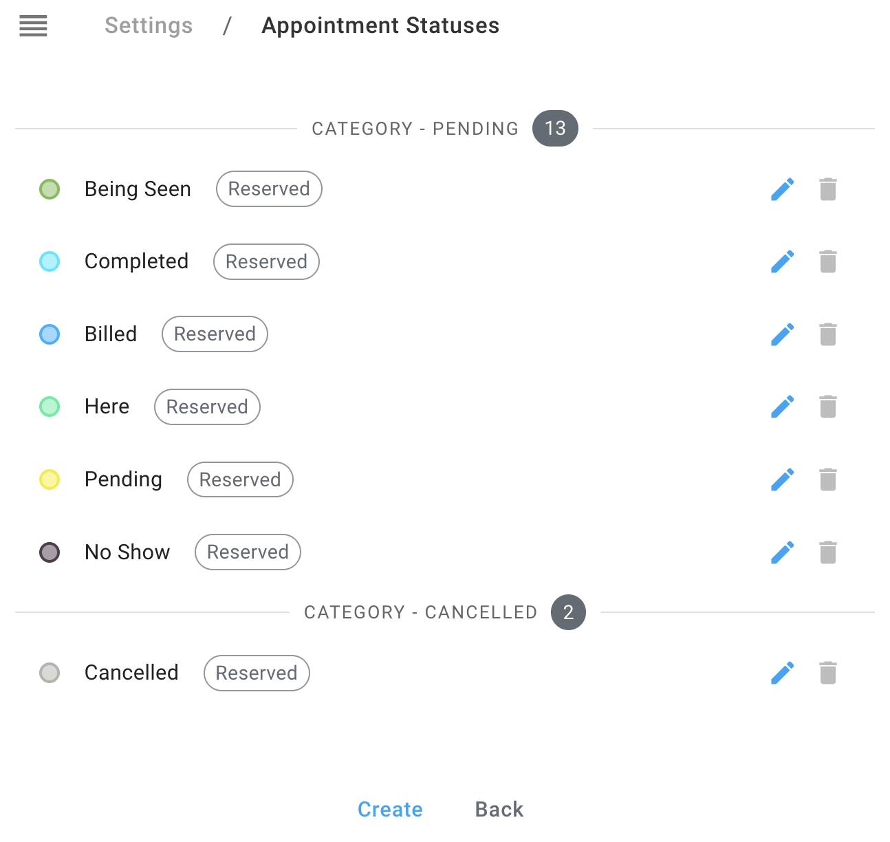 Appointment Types